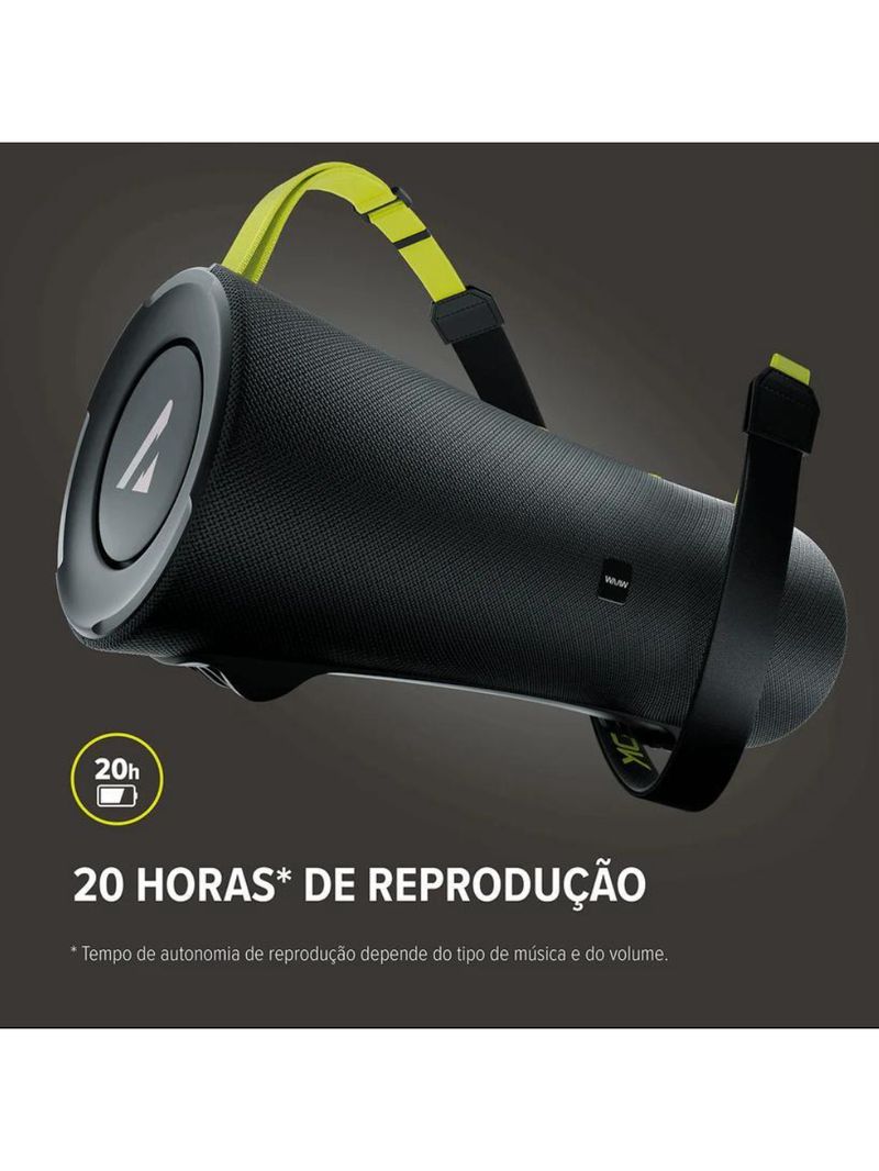 Caixa som waaw alok boom 100sb bt à prova d’água 40w rms tws