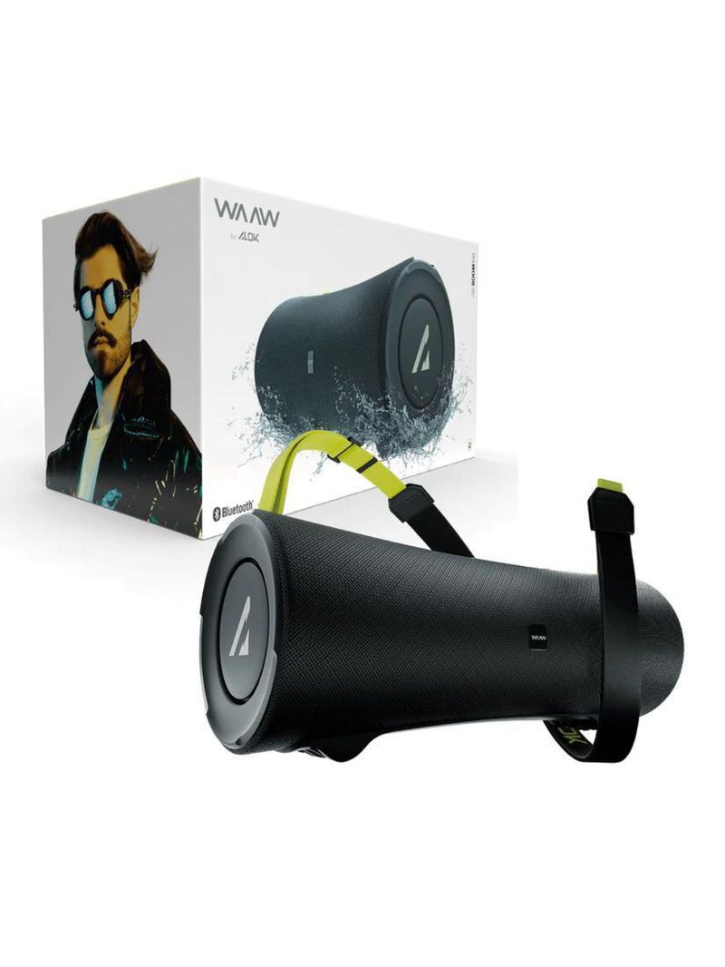 Caixa som waaw alok boom 100sb bt à prova d’água 40w rms tws