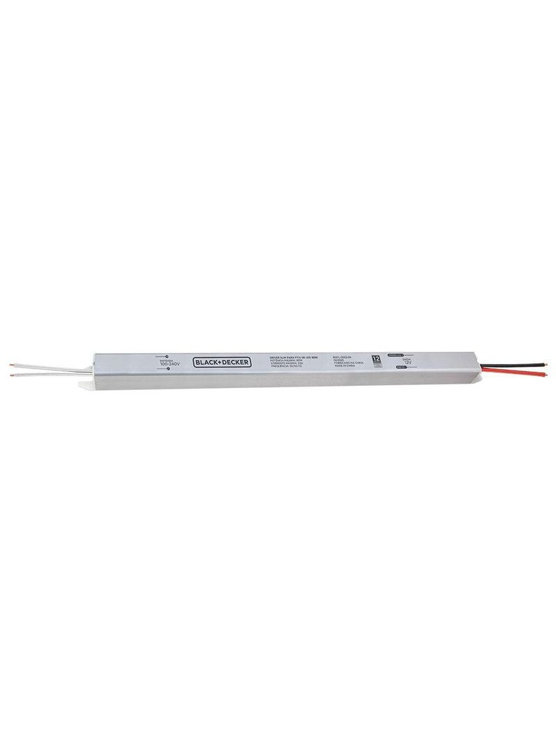 Fonte driver slim fita de led 100-240v 25a 60w black+decker