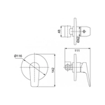 Misturador Monocomando para Chuveiro Lorenzetti LorenMix 2993 C72
