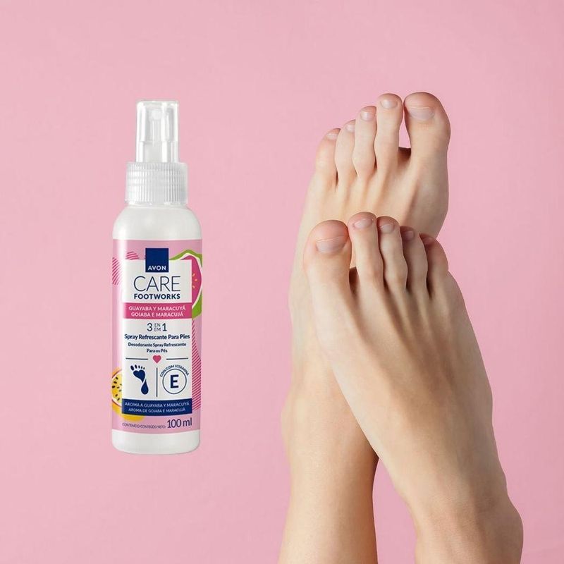 Spray Refrescante Para Pés Maracujá E Goiaba 100ml
