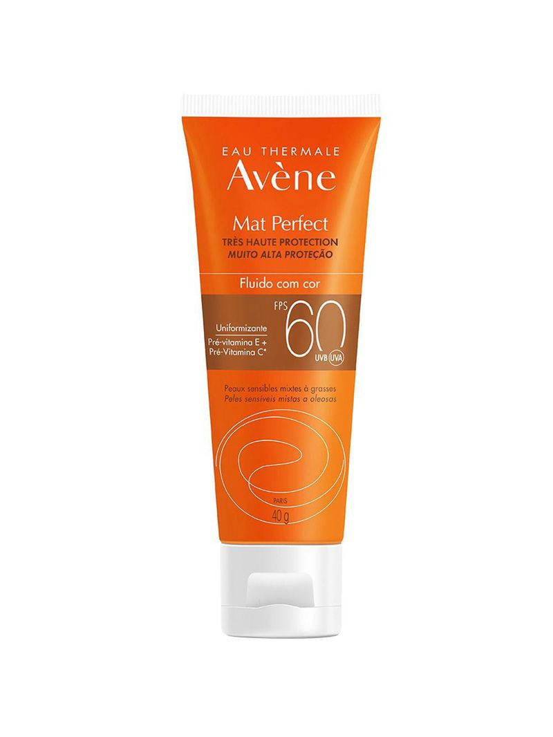 Protetor solar mat perfect fluido com cor fps60 - avène
