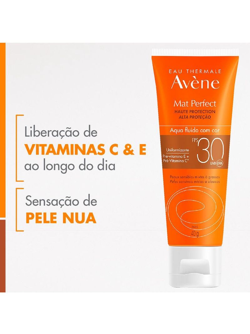 Protetor solar mat perfect com cor fps30 - avène