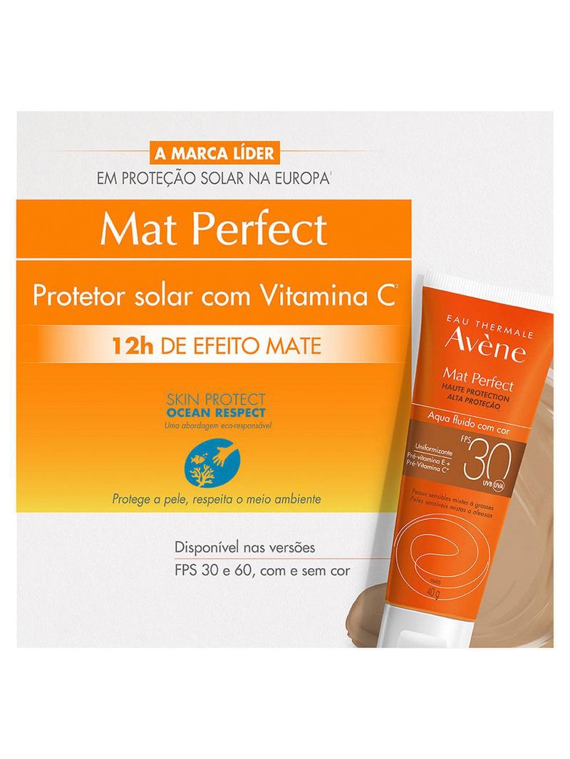 Protetor solar mat perfect com cor fps30 - avène