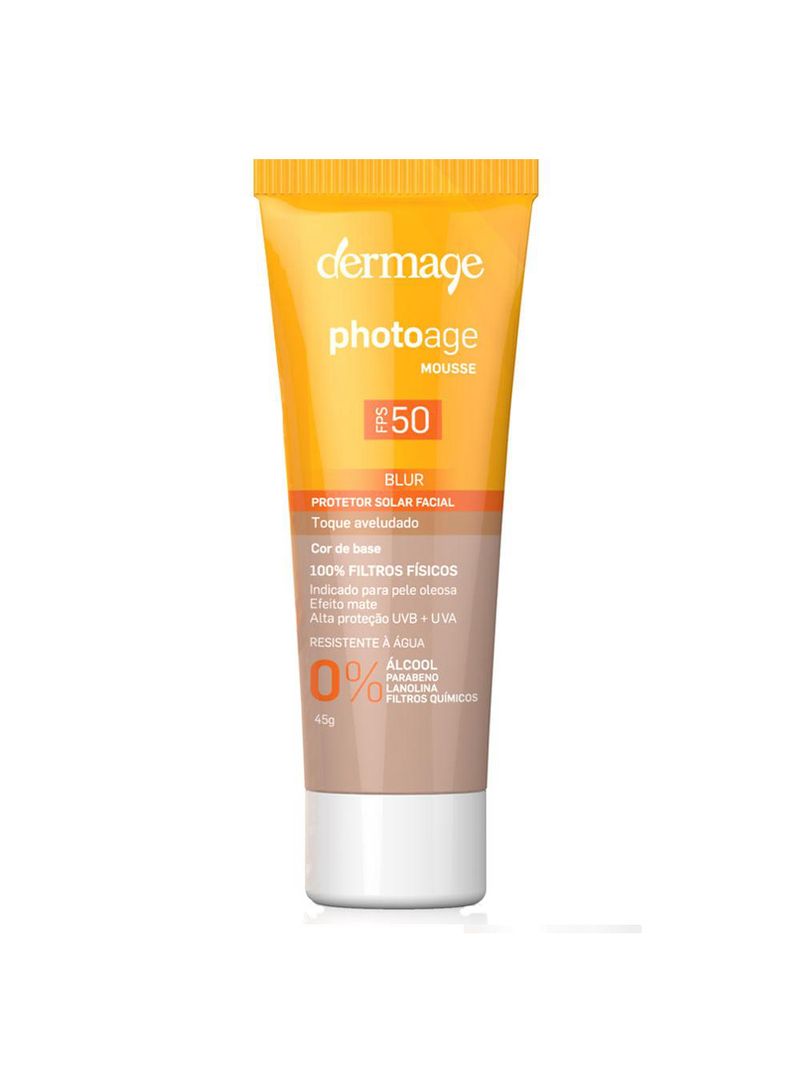 Protetor solar dermage - photoage mousse – cor clara fps 50
