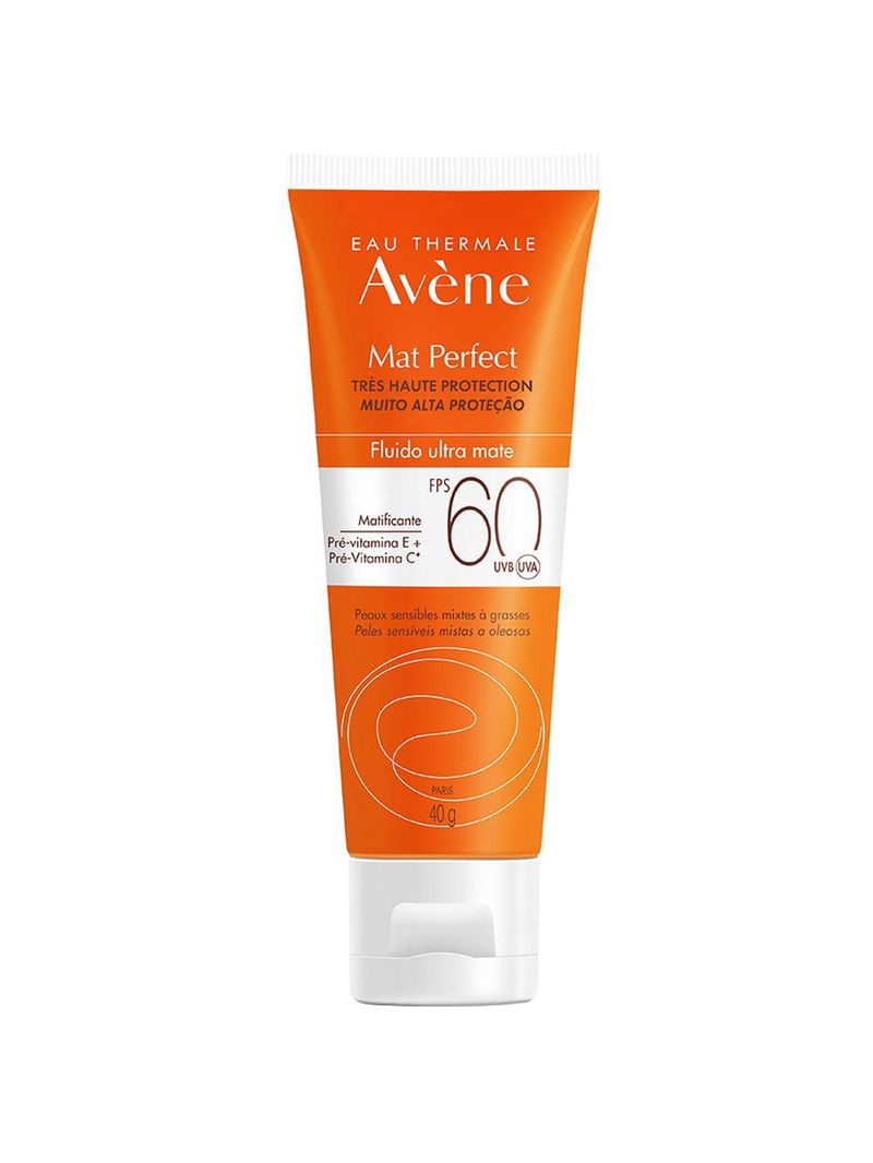 Protetor solar avène mat perfect fluido sem cor fps60