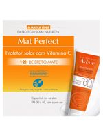 Protetor solar avène mat perfect fluido sem cor fps60