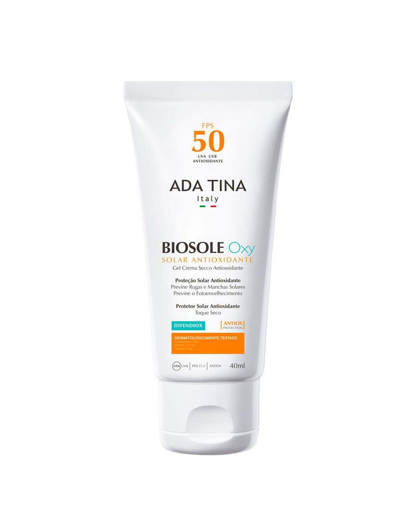 Protetor solar antipoluição ada tina - biosole oxy fps 50