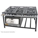Fogão Industrial Tradicional 40x40 Baixa Pressão 6 Bocas Com Forno Itajobi