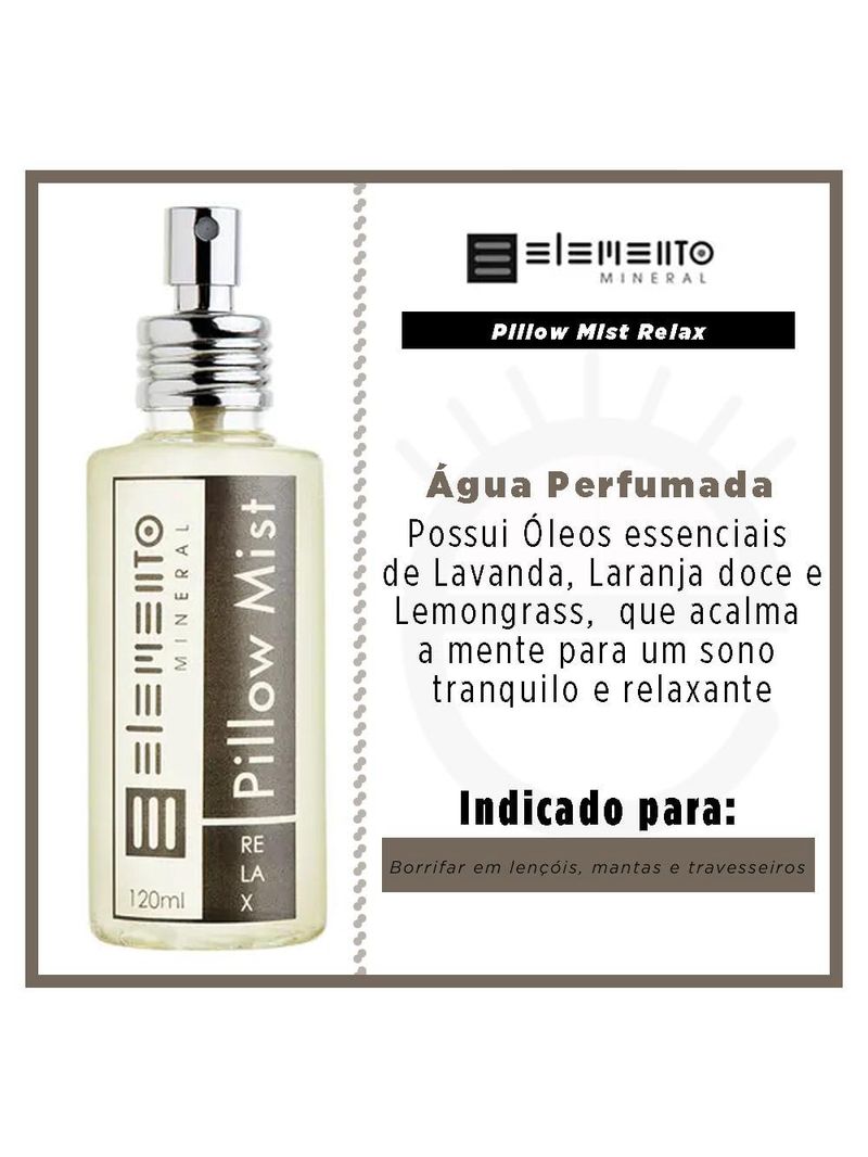 Água perfumada elemento mineral - pillow mist relax