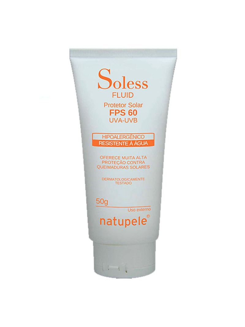 Soless fps 60 uva-uvb fluid natupele - protetor solar
