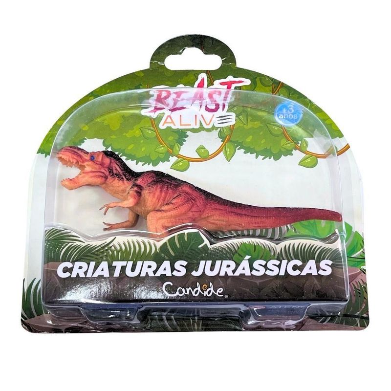 Dinossauro Beast Alive Criaturas Jurássicas T-rex Laranja