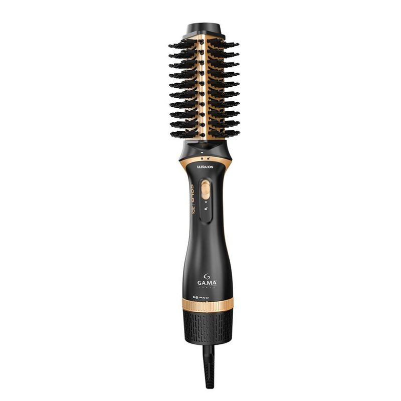 Escova secadora 2 cabeças gold ion argan 3d bivolt