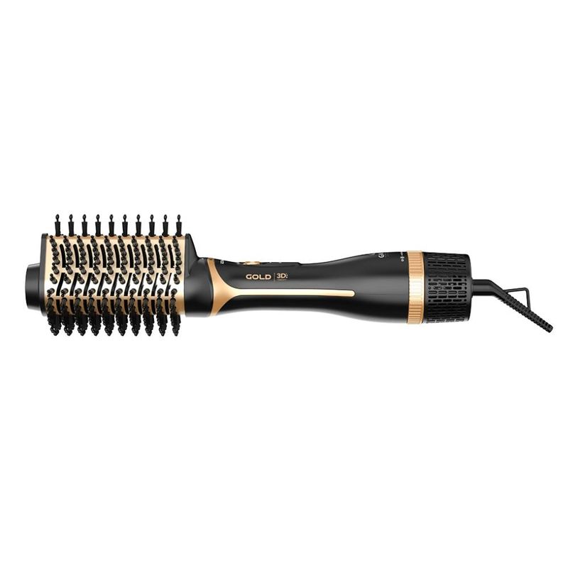 Escova secadora 2 cabeças gold ion argan 3d bivolt