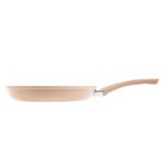 Frigideira lyor de alumínio e cerâmica granilite bege 24cm