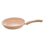 Frigideira lyor de alumínio e cerâmica granilite bege 24cm