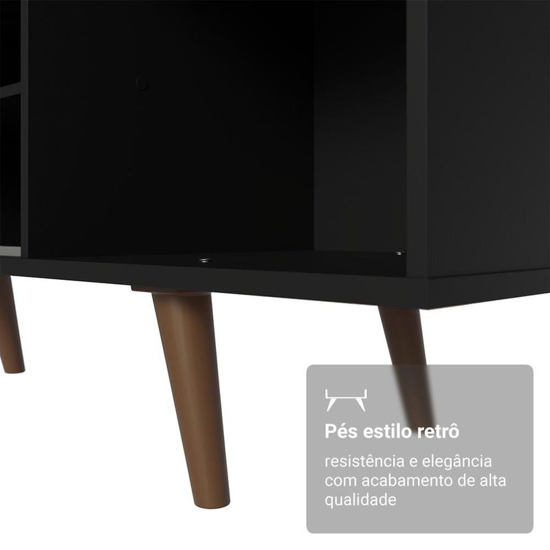 Rack para tv até 80 polegadas 160cm com pés torino madesa