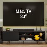 Rack para tv até 80 polegadas 160cm com pés torino madesa