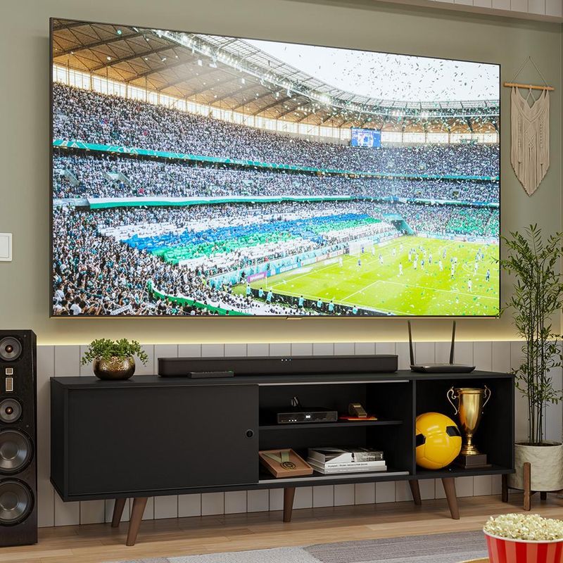 Rack para tv até 80 polegadas 160cm com pés torino madesa