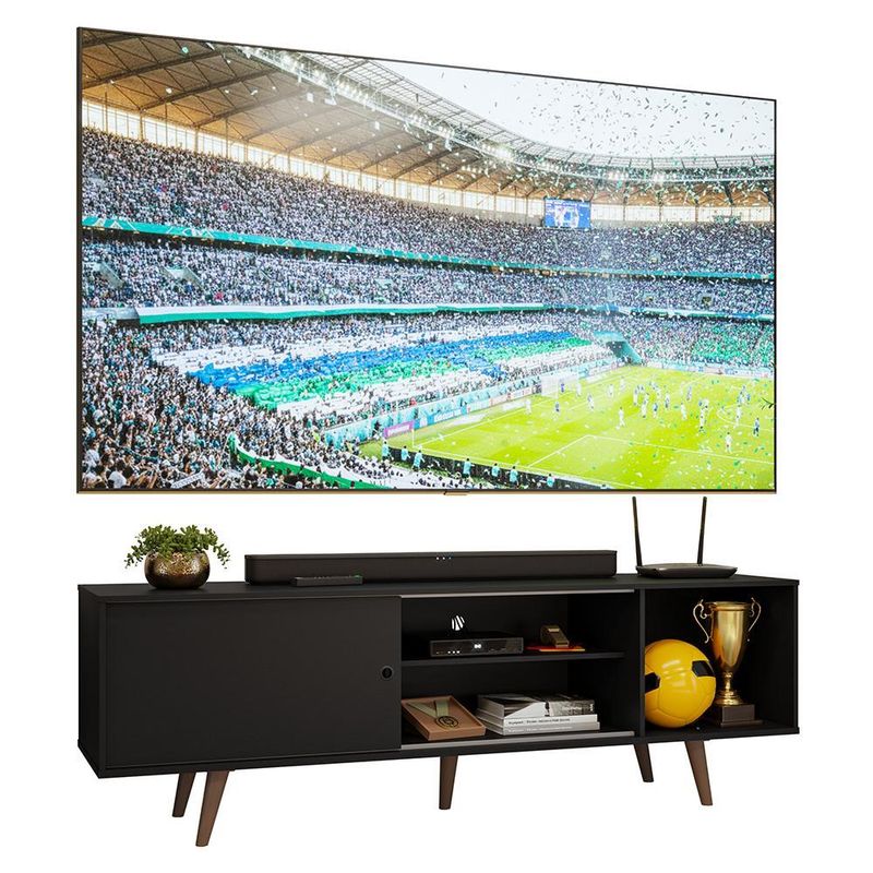 Rack para tv até 80 polegadas 160cm com pés torino madesa