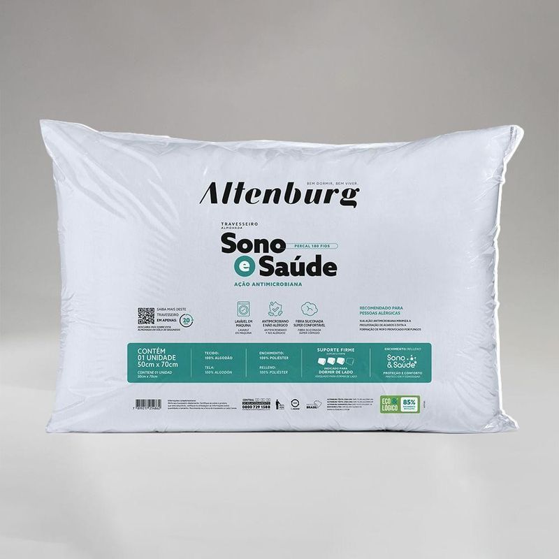 Travesseiro Altenburg Sono E Saúde 50cm X 70cm