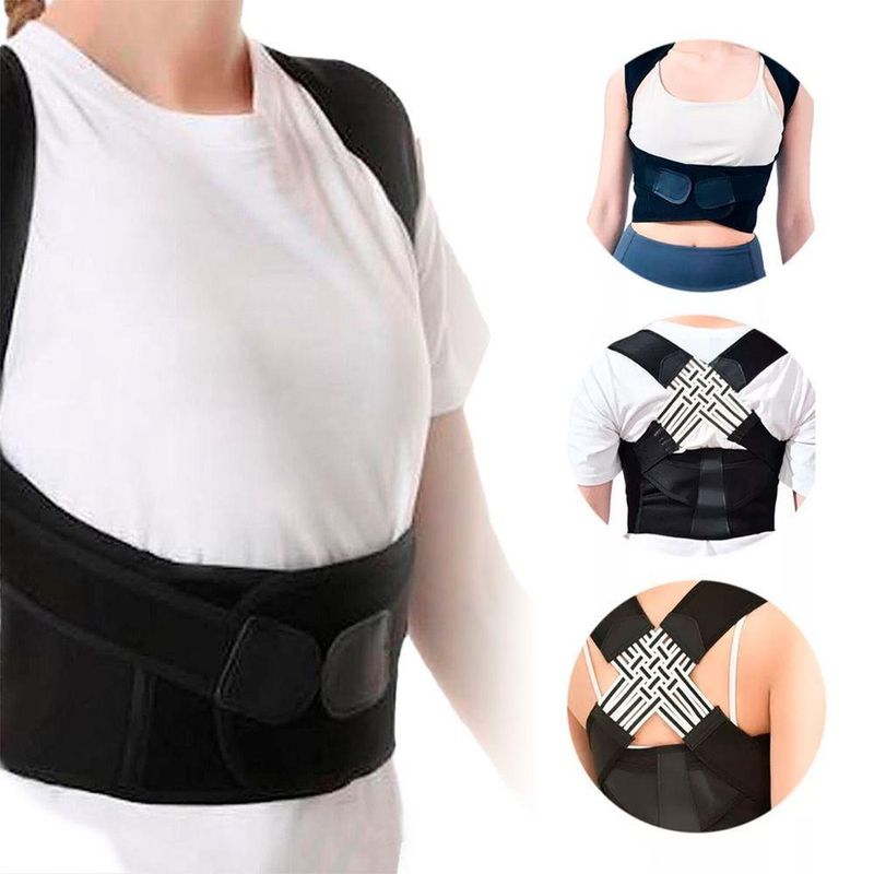 Colete Corretor Postural Ortopédico Coluna Cervical Alinha Postura Tamanho:xl