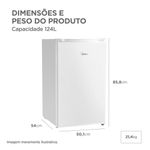 Frigobar Midea Inverter 124L Bivolt Branco (MDRD181FGD013)