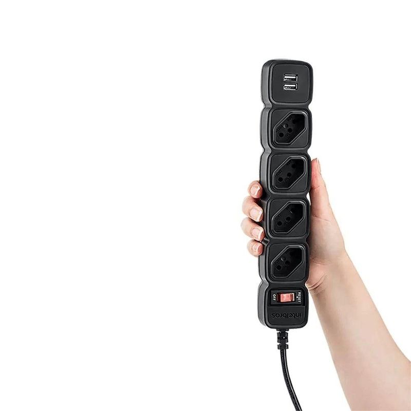 Protetor Eletrônico Intelbras Epe204 4 Tomadas 2 Usb