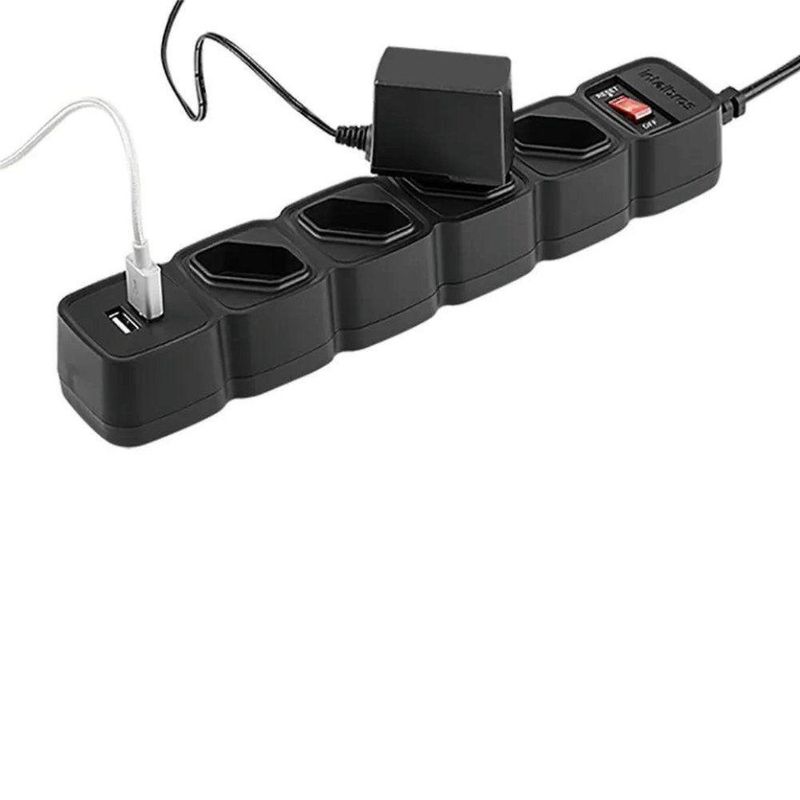 Protetor Eletrônico Intelbras Epe204 4 Tomadas 2 Usb