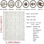 Papel Parede 3d Tijolinho Branco Placa Auto Adesivo 77x70cm