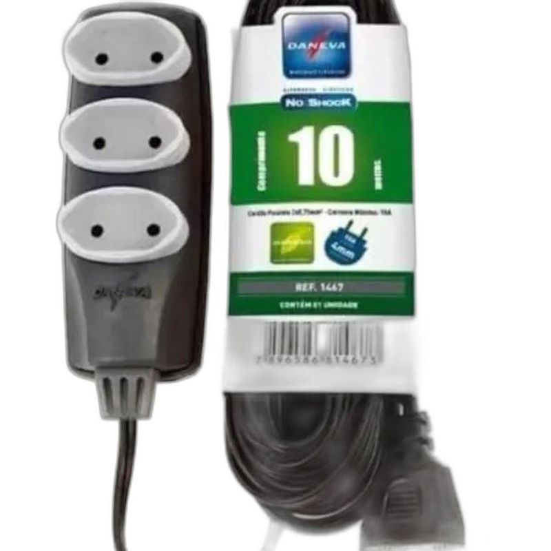Extensao Daneva No Shock Pl 10m Grafite 2 X 0,75mm