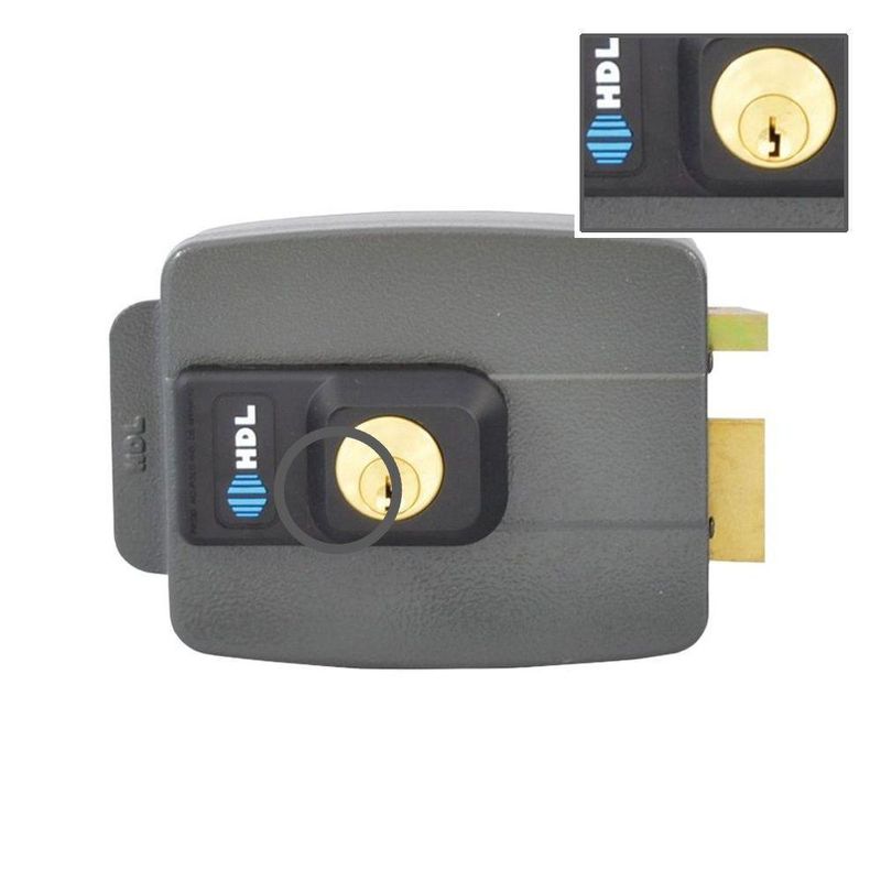 Fechadura Eletrica Hdl C-90 Dupla Cinza