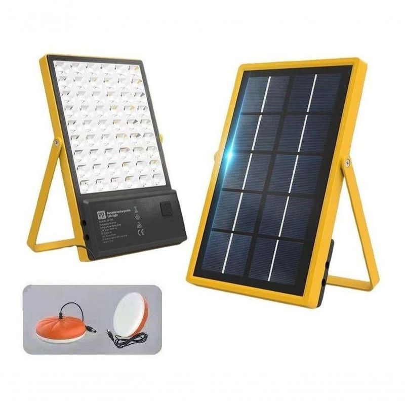 Kit Gerador Energia Solar Luminária 54 Leds 28w 2 Lâmpadas