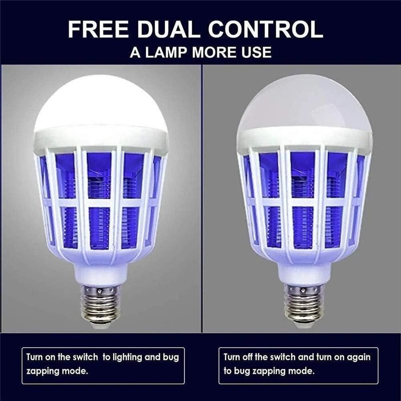 Lampada Mata Inseto Armadilha Led 2 Em 1 220V