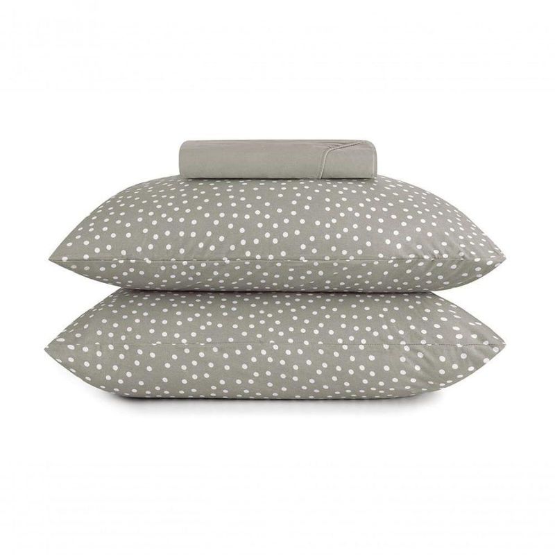 Jogo De Cama King Altenburg Malha Fio Penteado Bits Cinza