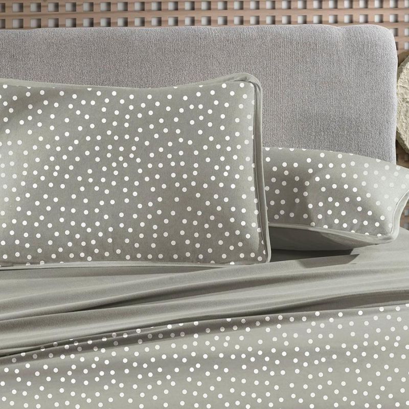 Jogo De Cama King Altenburg Malha Fio Penteado Bits Cinza
