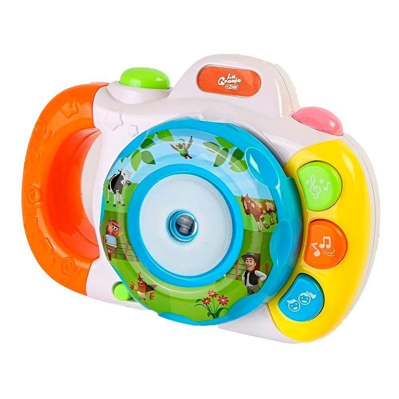 Câmera Projetor Infantil Musical Brinquedo Educativo C/Luzes, Sons E Imagens Coloridas