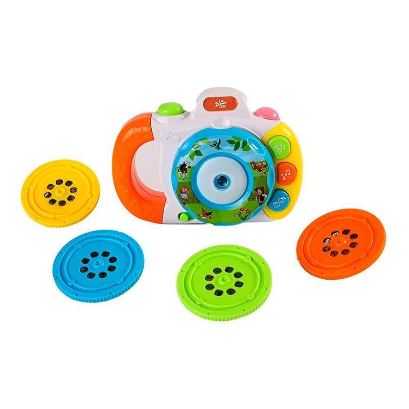 Câmera Projetor Infantil Musical Brinquedo Educativo C/Luzes, Sons E Imagens Coloridas
