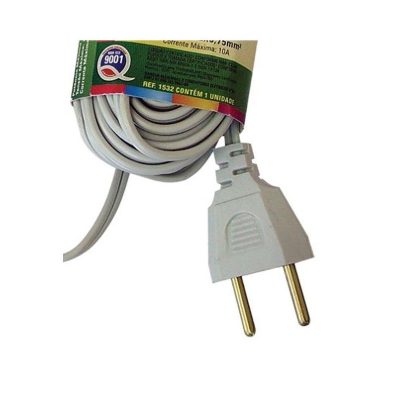Extensao Daneva Sort Pl Cordao Paralelo 2x075mm 10m Cor Sortida Ref1532