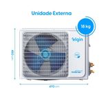 Ar Condicionado Split Elgin Eco Inverter III Wi-Fi 12000 BTUs Quente e Frio 220V HJQE12C2CG