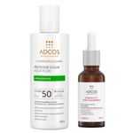 Adcos dermocosméticos kit - sérum facial + protetor solar aqua fluid fps50