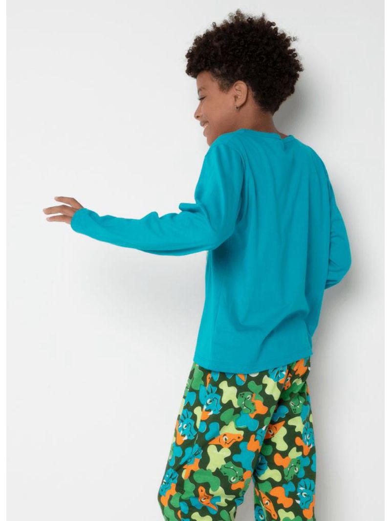 Pijama longo pijama manga longa algodão masculino