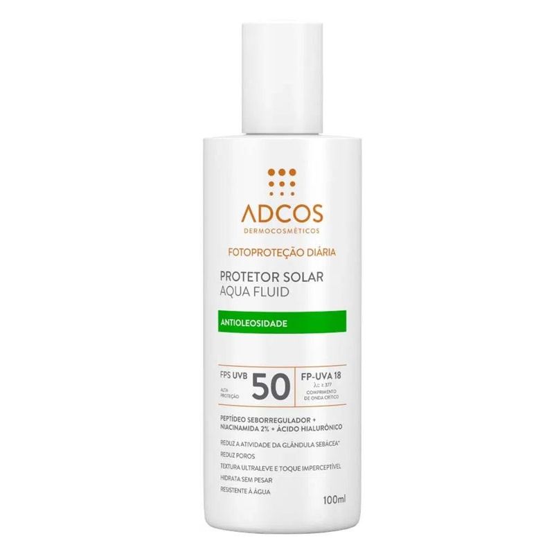 Adcos dermocosméticos kit - sérum facial + protetor solar aqua fluid fps50