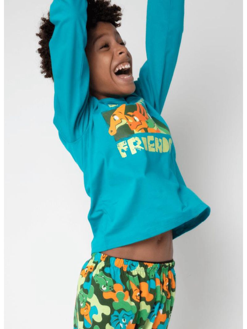 Pijama longo pijama manga longa algodão masculino