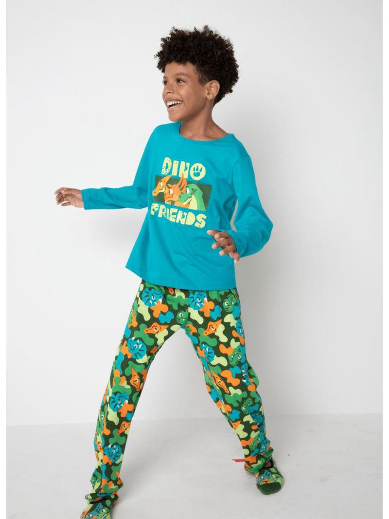 Pijama longo pijama manga longa algodão masculino
