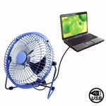 Ventilador Em Metal De Mesa Notebook Mini Circulador Ar Usb