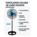 Ventilador Coluna Silencioso 3 Velocidades Turbo 220V