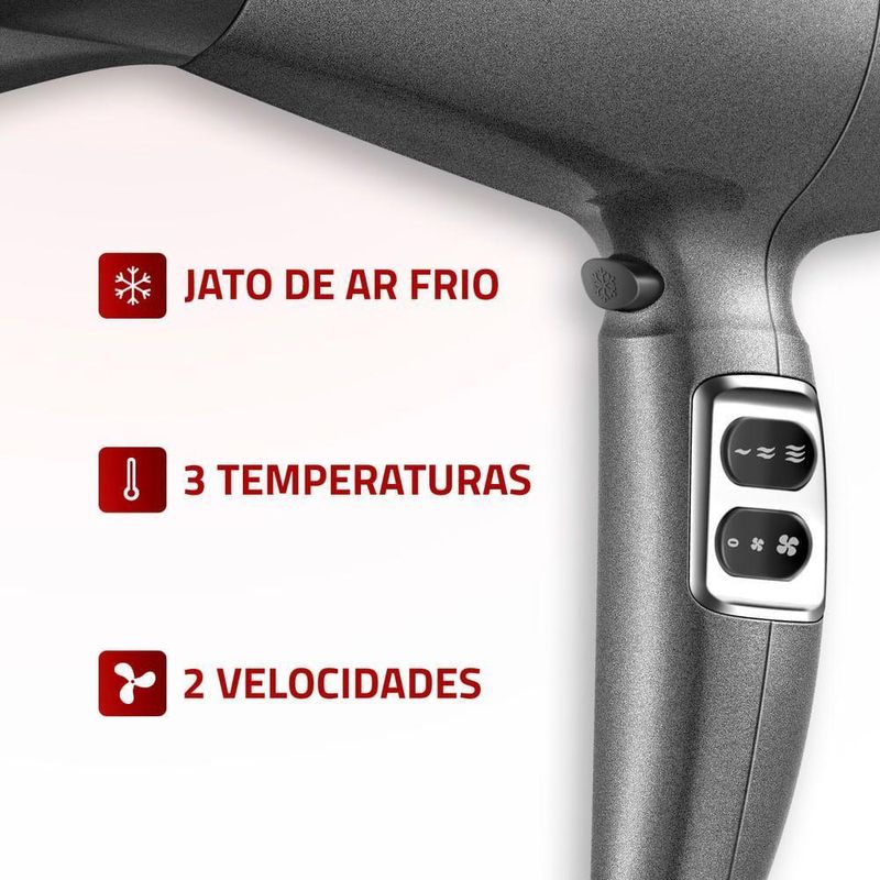 Secador De Cabelos Space Shine | Sc-20 Sec Cabelo Sc-20 220v/60hz