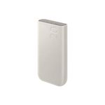 Carregador Portátil Power Bank 20000mAh Samsung 3 Portas USBC Super Rápido 45W Bege 402 Gramas EBP4520
