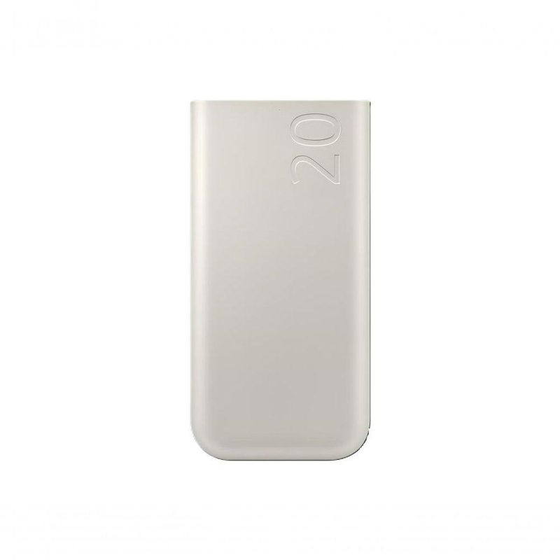 Carregador Portátil Power Bank 20000mAh Samsung 3 Portas USBC Super Rápido 45W Bege 402 Gramas EBP4520